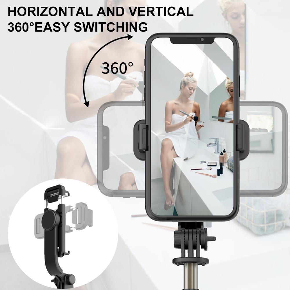 Bluetooth Remote Selfie Stick with Tripod and Phone Holder - Black 4