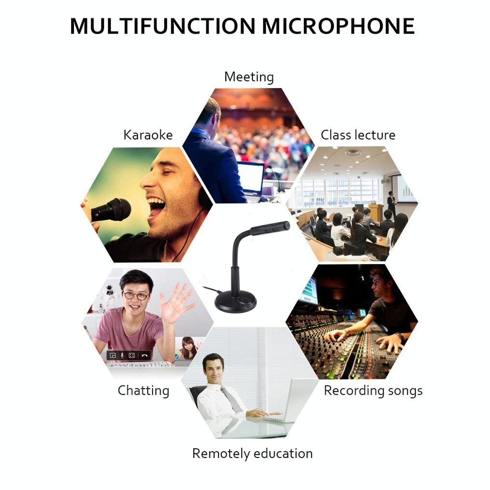 Drive-Free Computer Microphone - 3.5Mm Plug Black 3.5M 8