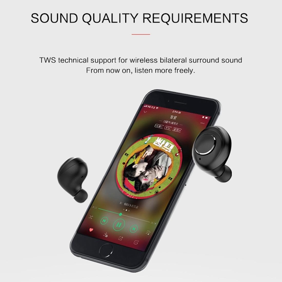 Portable Bluetooth V5.0 Earphones with Charging Box - X8 Tws for Outdoor Sports Black 9