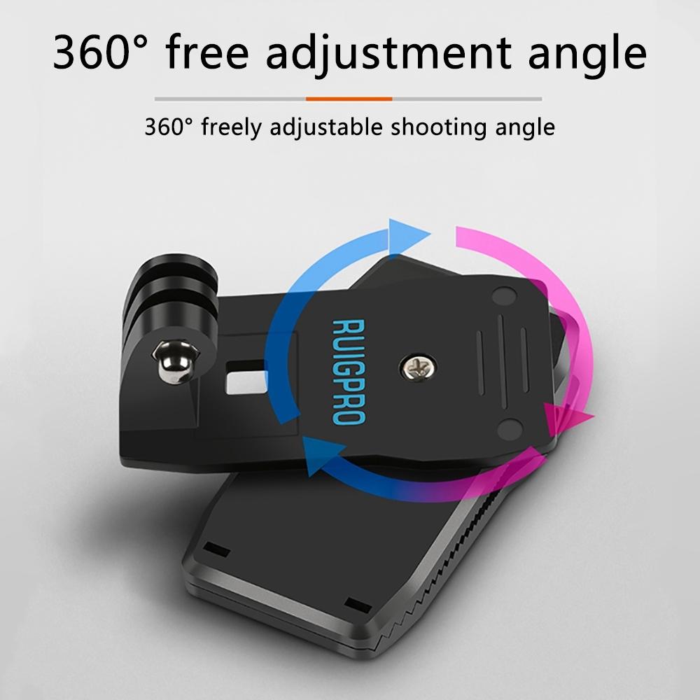 360 Degree Rotation Backpack Mount for Gopro Dji Xiaoyi & Other Action Cameras 6