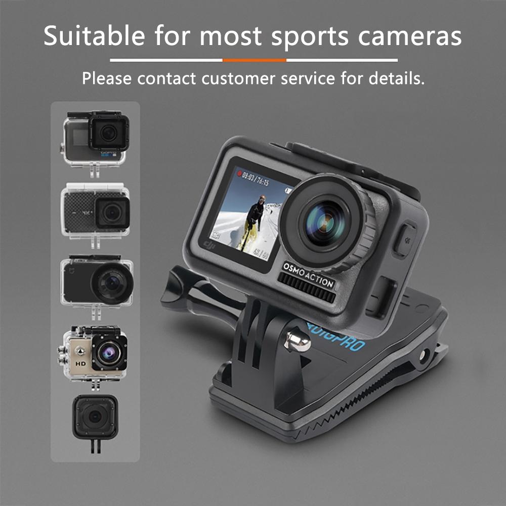 360 Degree Rotation Backpack Mount for Gopro Dji Xiaoyi & Other Action Cameras 8