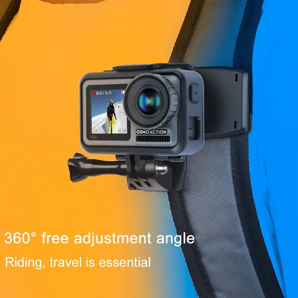 360 Degree Rotation Backpack Mount for Gopro Dji Xiaoyi & Other Action Cameras 10