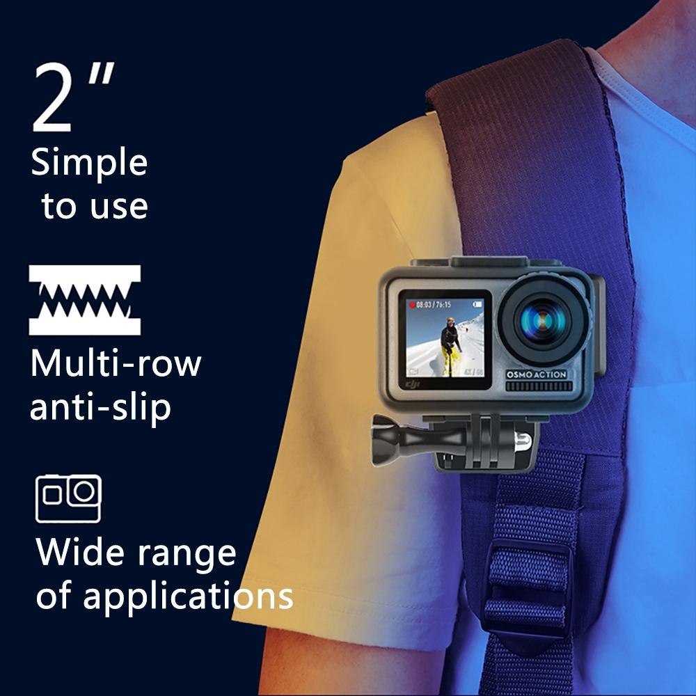 360 Degree Rotation Backpack Mount for Gopro Dji Xiaoyi & Other Action Cameras 12