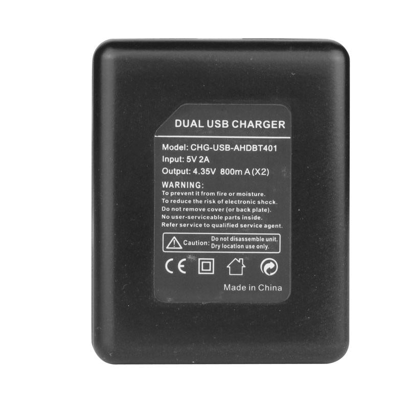 Portable Dual Usb Charger for Gopro Hero4 Batteries 4