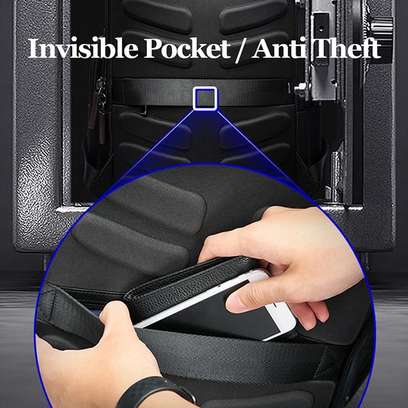 Waterproof Anti-Theft Usb Shoulder Bag - Large Capacity - 28X19X42Cm - Black 8