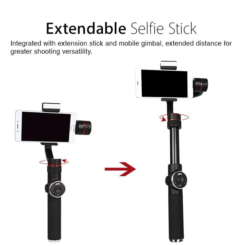 3-axis Gimbal Stabilizer with Tripod Mount & Fill Light for Smartphones - Black 5