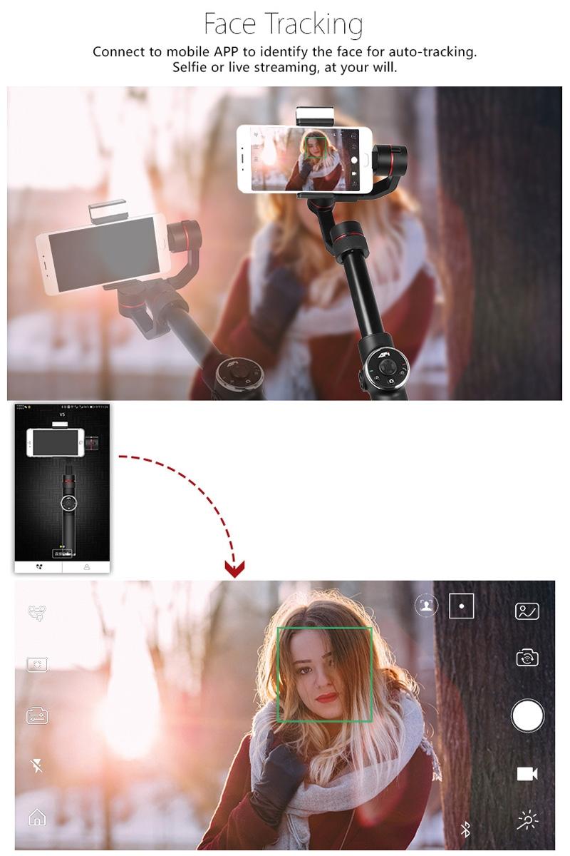 3-axis Gimbal Stabilizer with Tripod Mount & Fill Light for Smartphones - Black 6