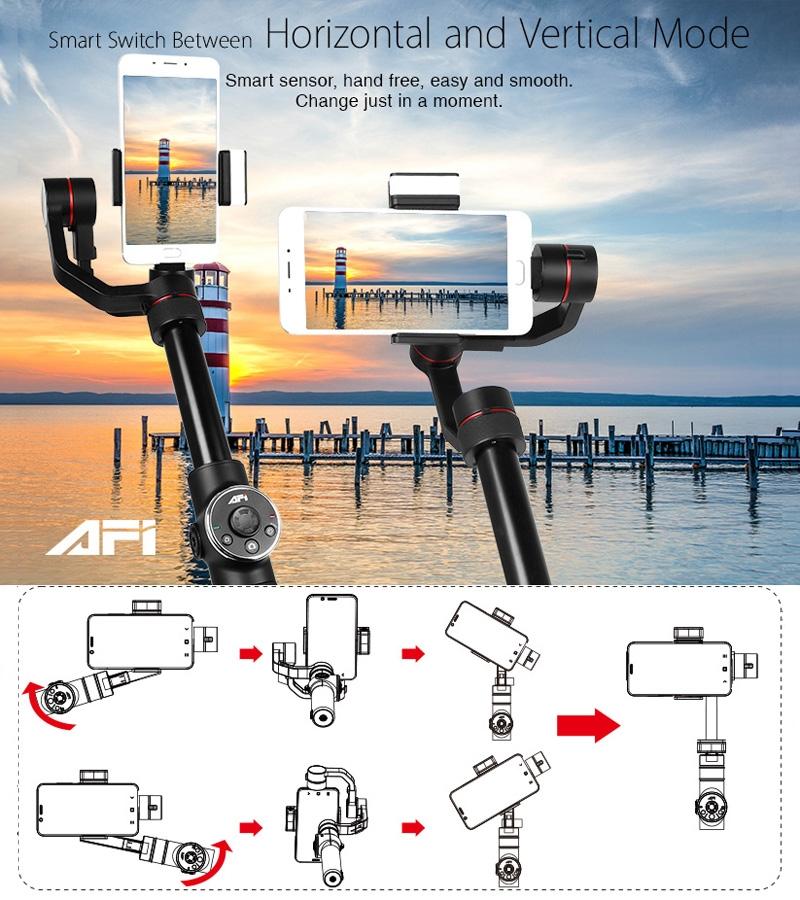 3-axis Gimbal Stabilizer with Tripod Mount & Fill Light for Smartphones - Black 13