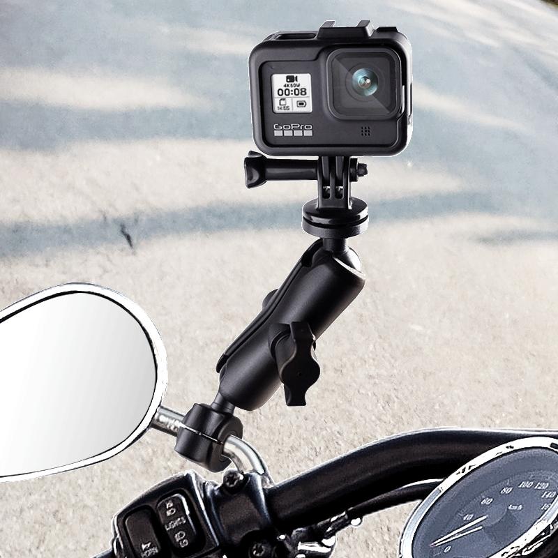25mm Ball Head Motorcycle Rearview Mirror Mount Holder for Gopro Insta360 Dji Action and Other Action Cameras 6