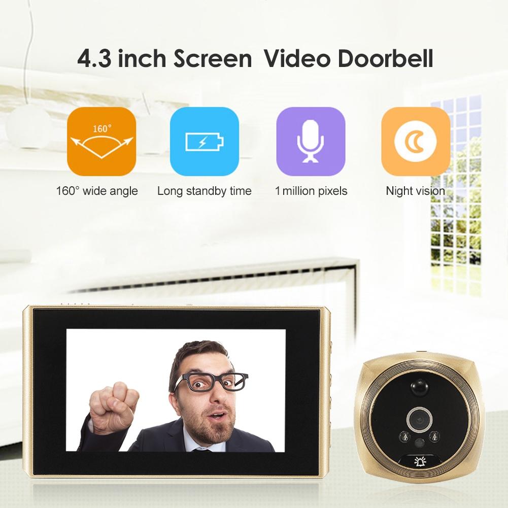 4.3 Screen Video Doorbell With 2.0Mp Resolution - Black 5