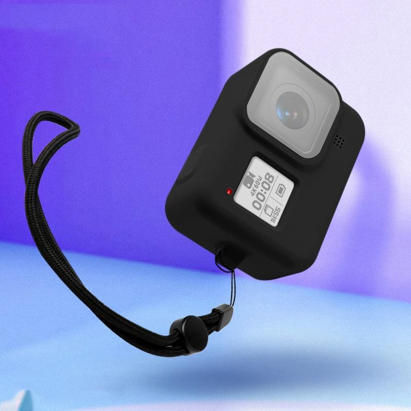 Gopro Hero8 Silicone Case with Wrist Strap - Protective Cover - Black 7