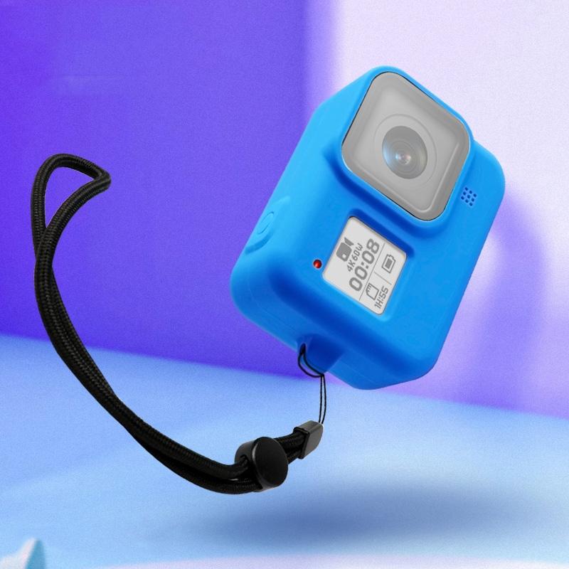 Gopro Hero8 Silicone Case with Wrist Strap - Protective Cover - Black 12