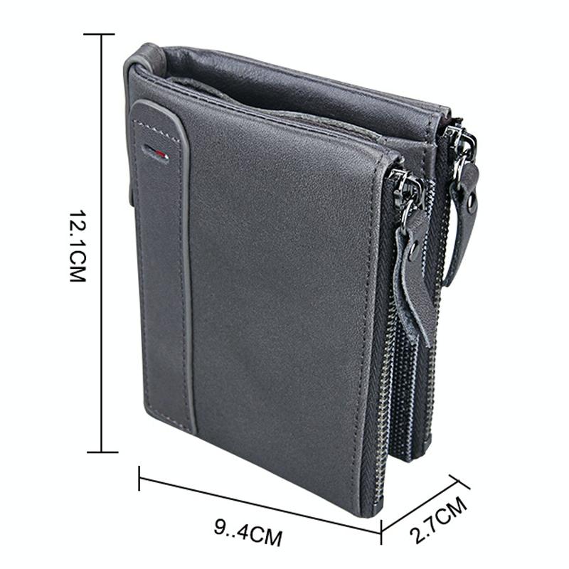 Men Leather Rfid Blocking Card Holder Wallet - 12.1x9.4x2.7cm - Ccb1085B 3