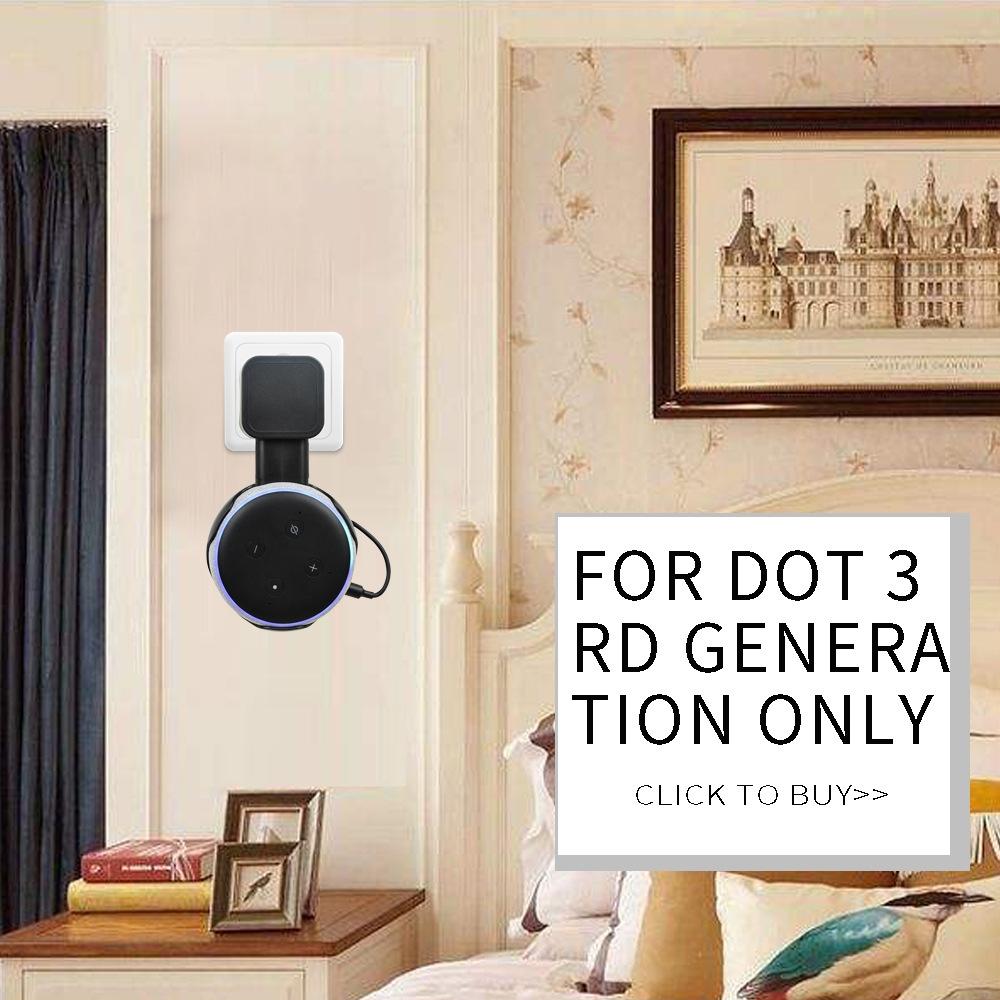 Smart Bluetooth Speaker Holder for Amazon Echo Dot 3 - Portable Wall Plug Accessory Black 9