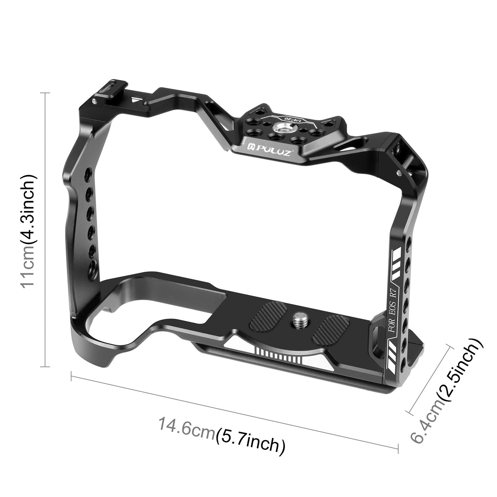 Metal Camera Cage For Canon Eos R7 Stabilizer Rig - Black 3