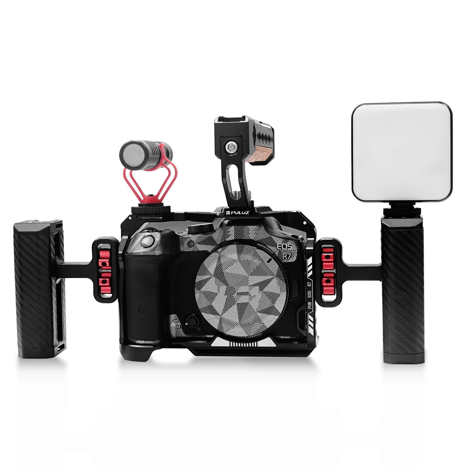 Metal Camera Cage For Canon Eos R7 Stabilizer Rig - Black 7