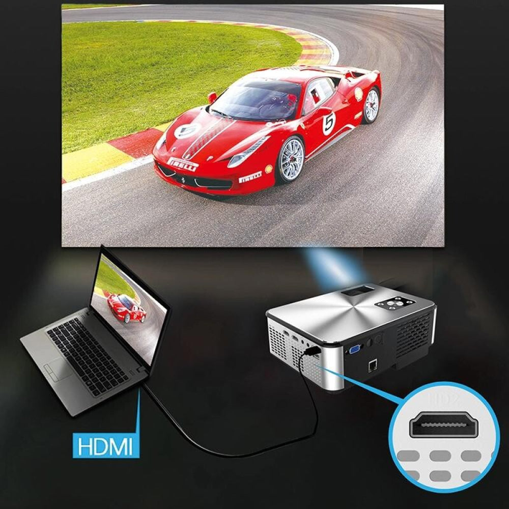 720P Hd Smart Projector - Hdmi X 2 Usb X 2 Vga Av - 1280X720 Resolution - Black 9