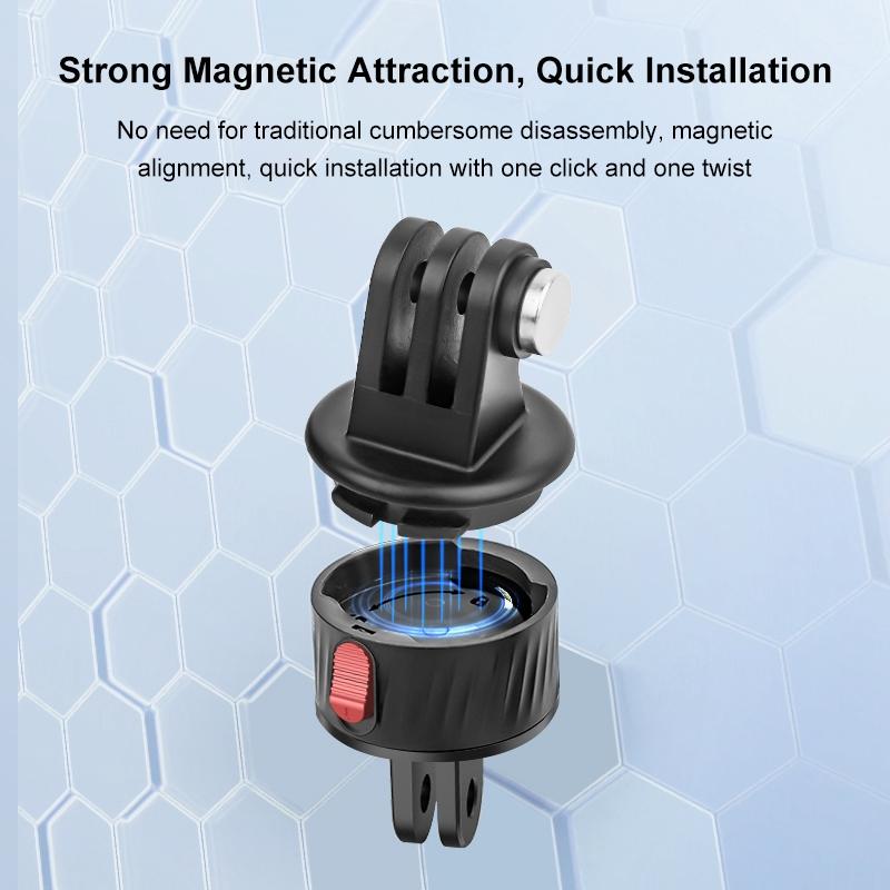 Magnetic Base Action Camera Adapter for Gopro and Action Cameras 5
