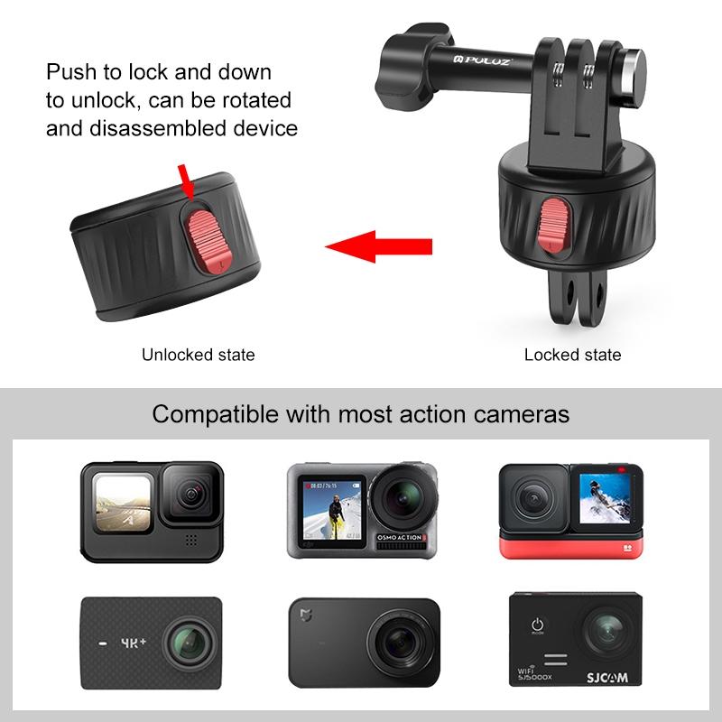 Magnetic Base Action Camera Adapter for Gopro and Action Cameras 7