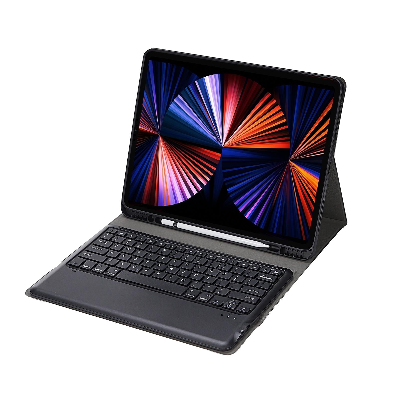 Ultra-Thin Detachable Bluetooth Keyboard Leather Case For Ipad Pro 12.9 2018 With Pen Slot - Black 5