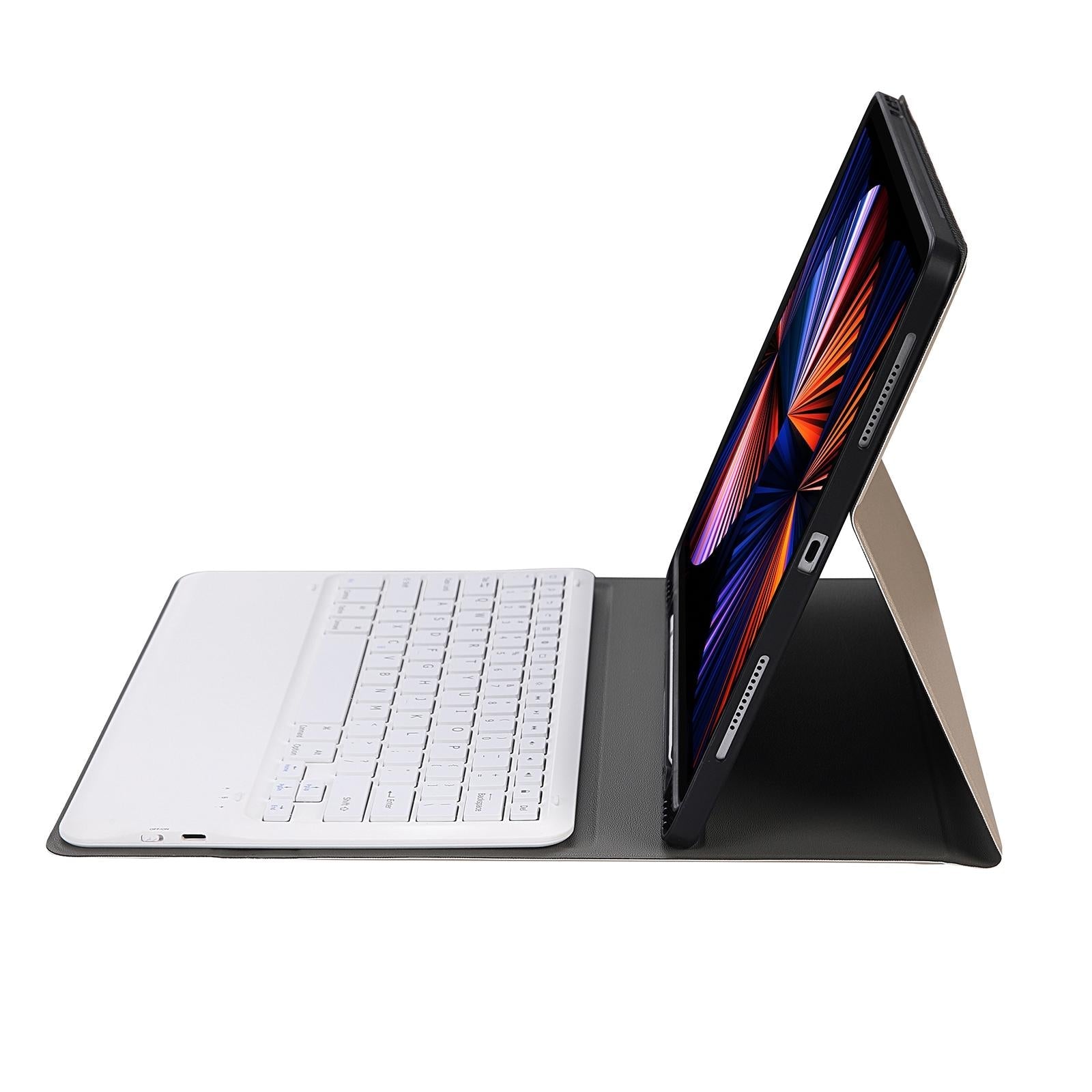 Ultra-Thin Detachable Bluetooth Keyboard Leather Case For Ipad Pro 12.9 2018 With Pen Slot - Black 9