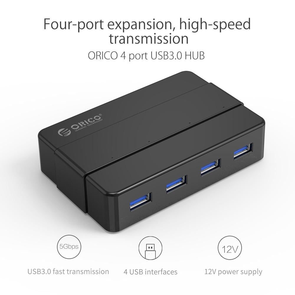 High Speed 4-Port Usb 3.0 Hub With 12V Adapter 4