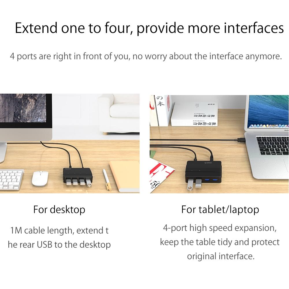 High Speed 4-Port Usb 3.0 Hub With 12V Adapter 5