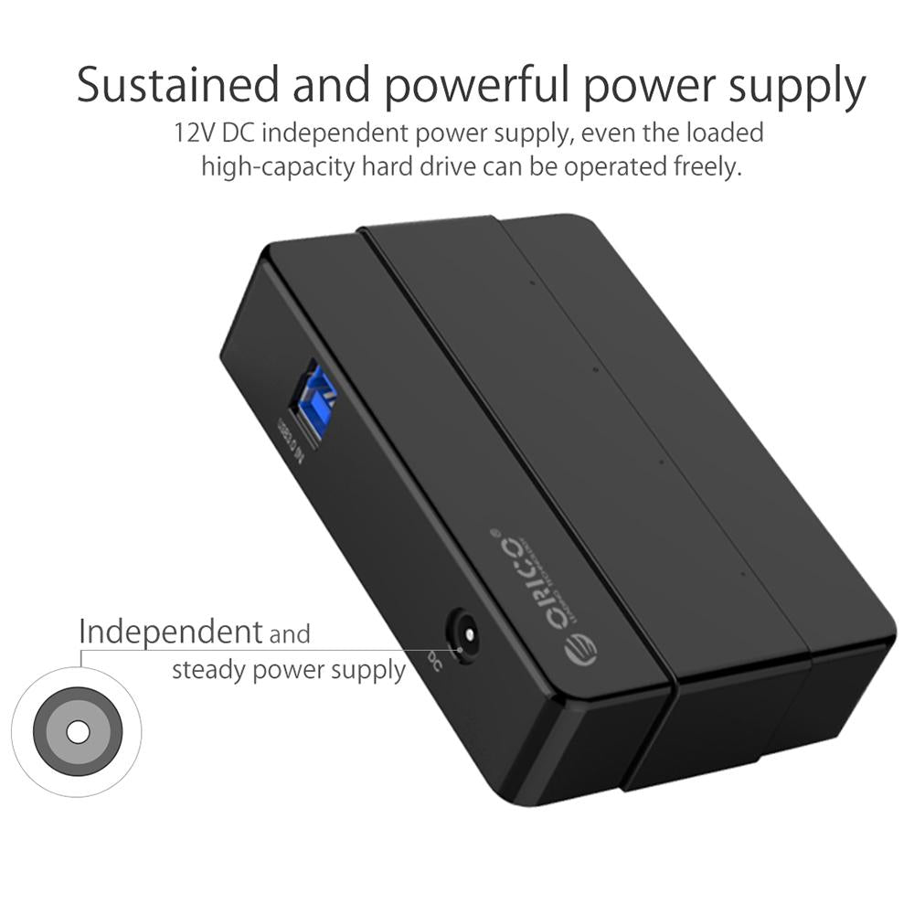 High Speed 4-Port Usb 3.0 Hub With 12V Adapter 9