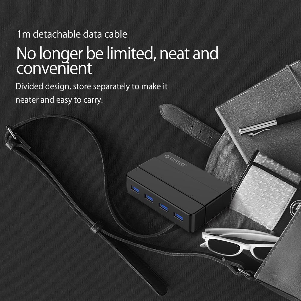 High Speed 4-Port Usb 3.0 Hub With 12V Adapter 10