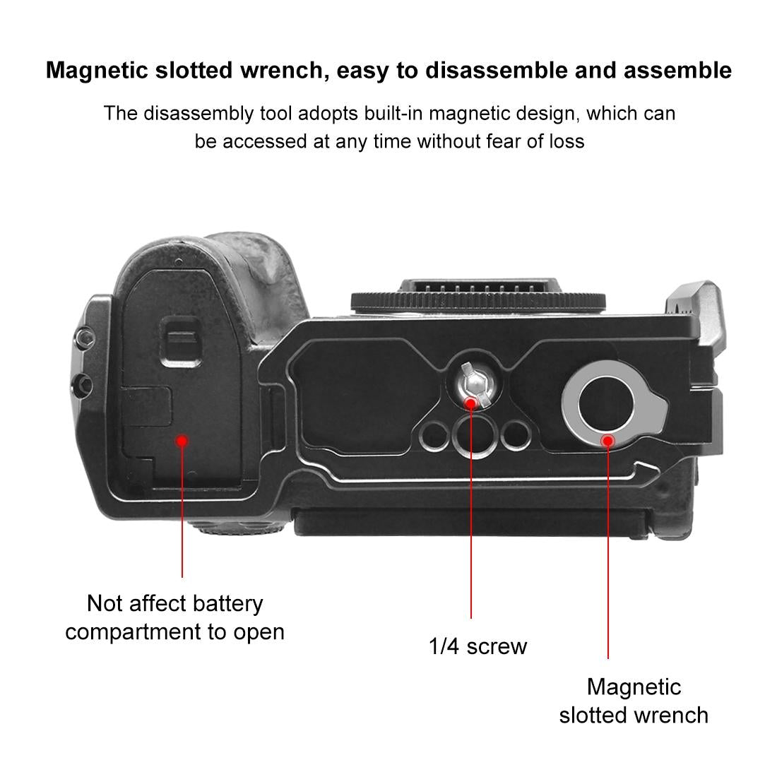 Metal Camera Cage Stabilizer - Black for Panasonic Lumix S5 Ii 5