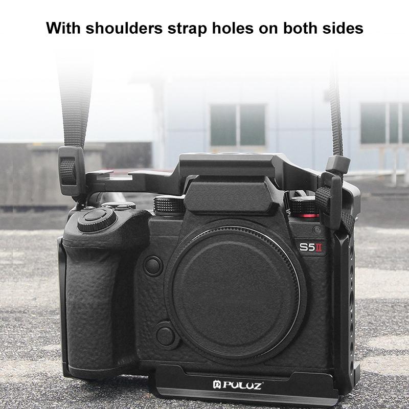 Metal Camera Cage Stabilizer - Black for Panasonic Lumix S5 Ii 6