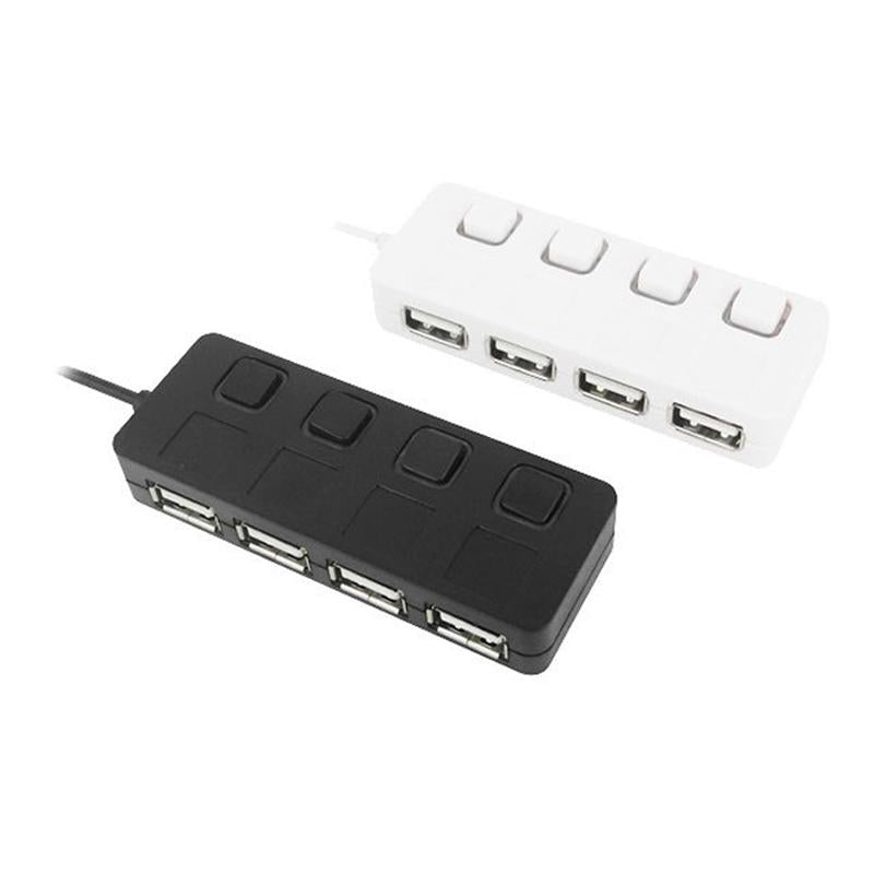 4-Port Usb 2.0 Hub With Switches - Black 3