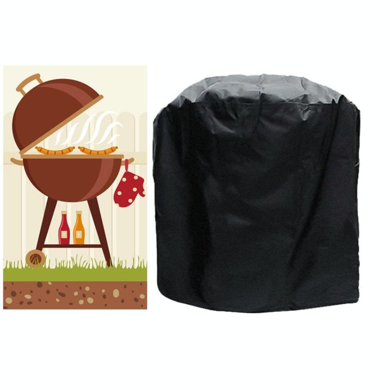 Waterproof Bbq Grill Cover - 210d Oxford Cloth Anti-uv Dust-proof 71x73cm Black 7
