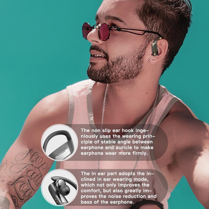 Wireless Bluetooth Earphones with Charging Box and Digital Display - 258 - Black 4