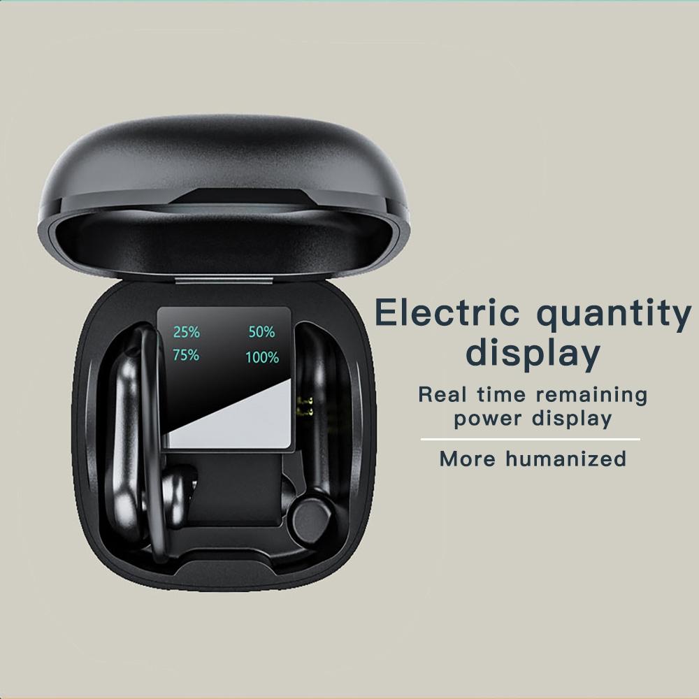Wireless Bluetooth Earphones with Charging Box and Digital Display - 258 - Black 7