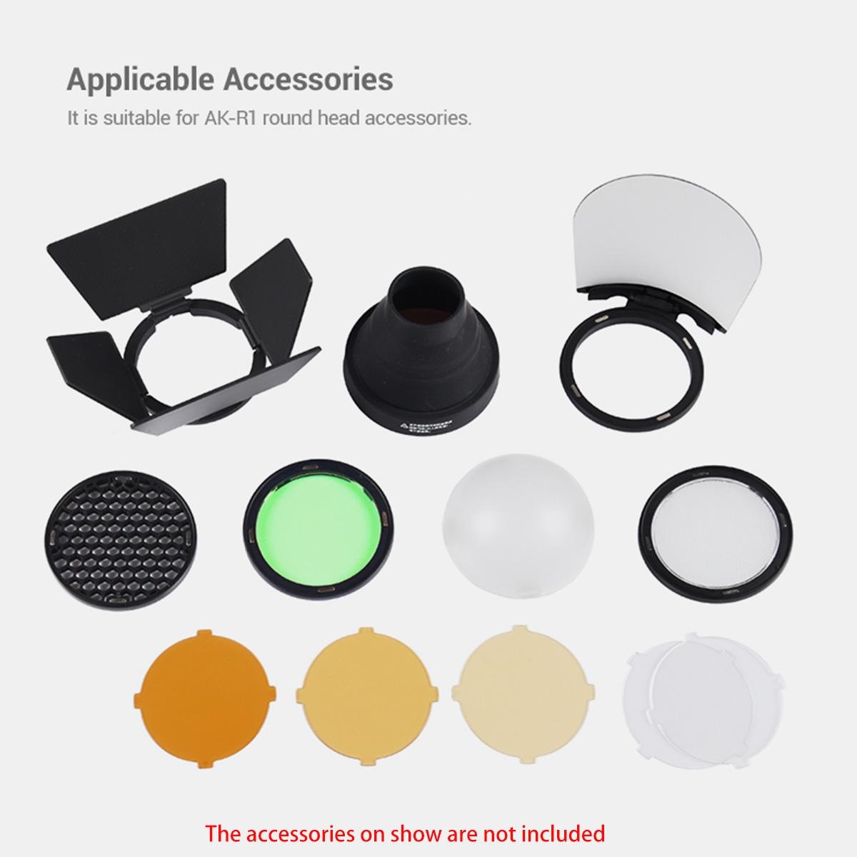 Round Flash Adapter For Tt685 / V860Ii / V350 / Tt600 - Black 8