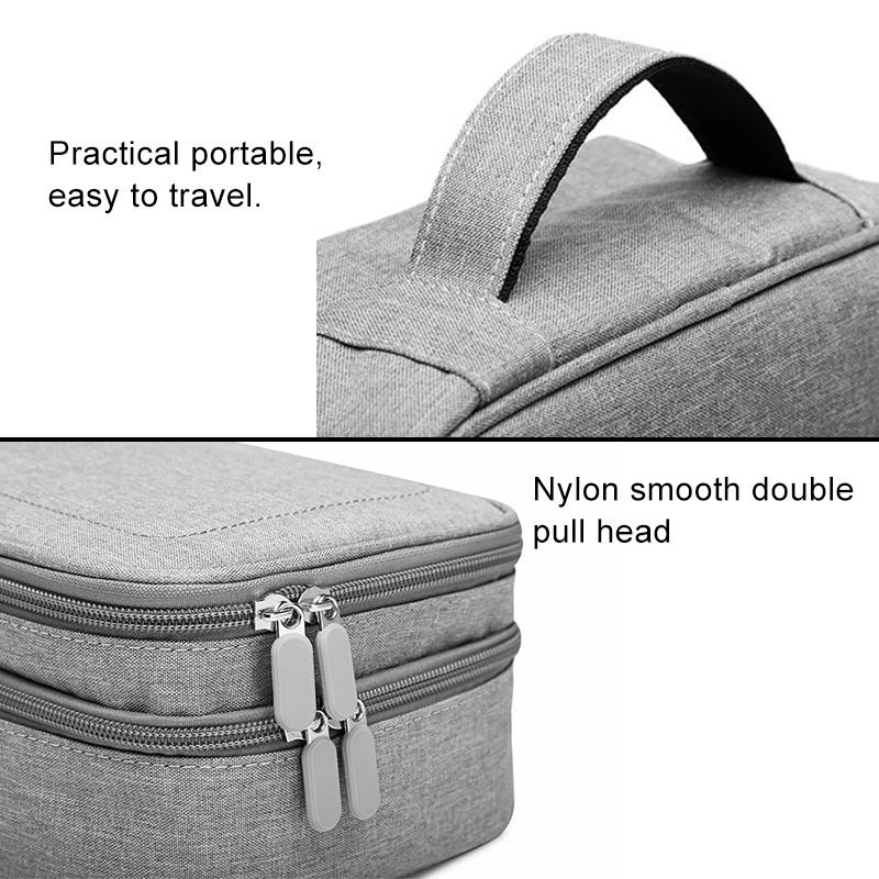 Versatile Headphone Charger & Data Cable Storage Bag - Single Layer - 23x16x7cm - Black 11