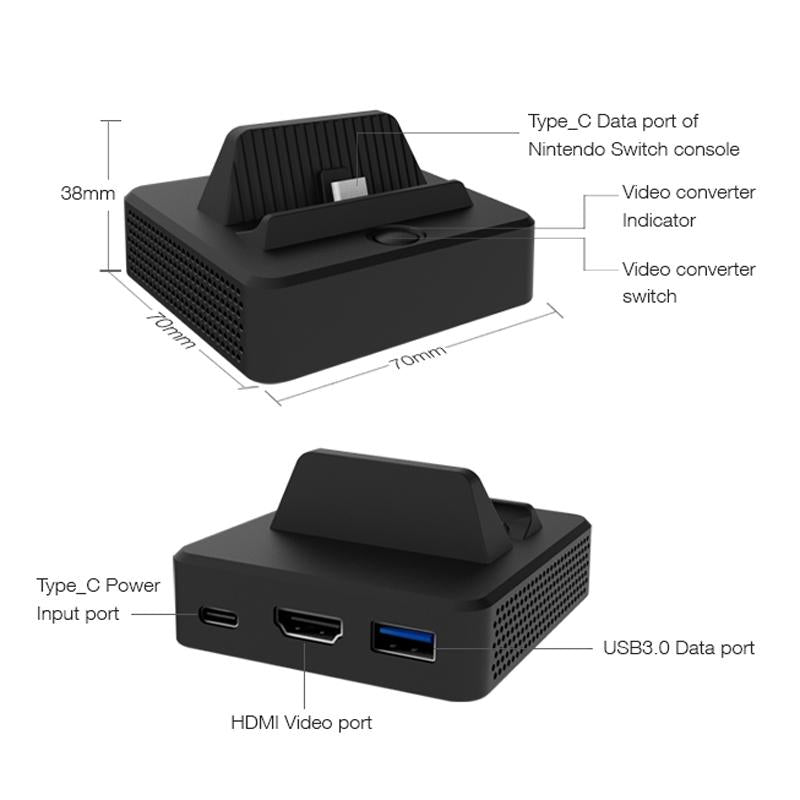 Nintendo Switch Hdmi Dock Charger - Compact Adapter 6