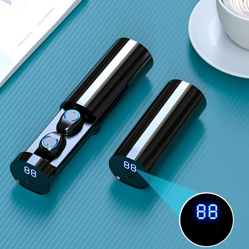 Touch Bluetooth Earphones with Noise Cancelling and Pull-out Charging Box 3