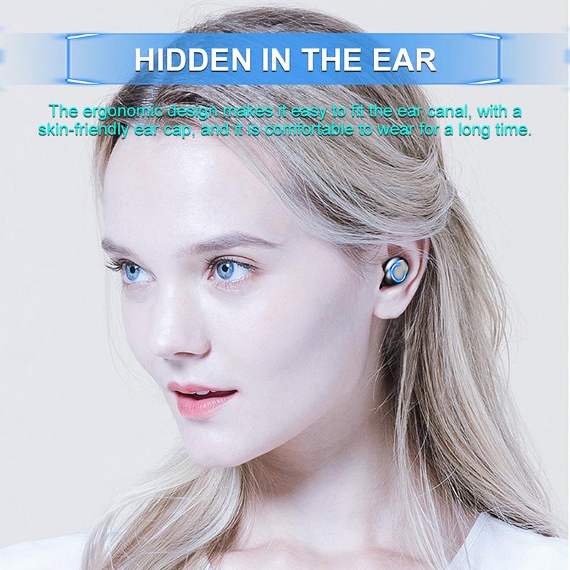 Touch Bluetooth Earphones with Noise Cancelling and Pull-out Charging Box 7