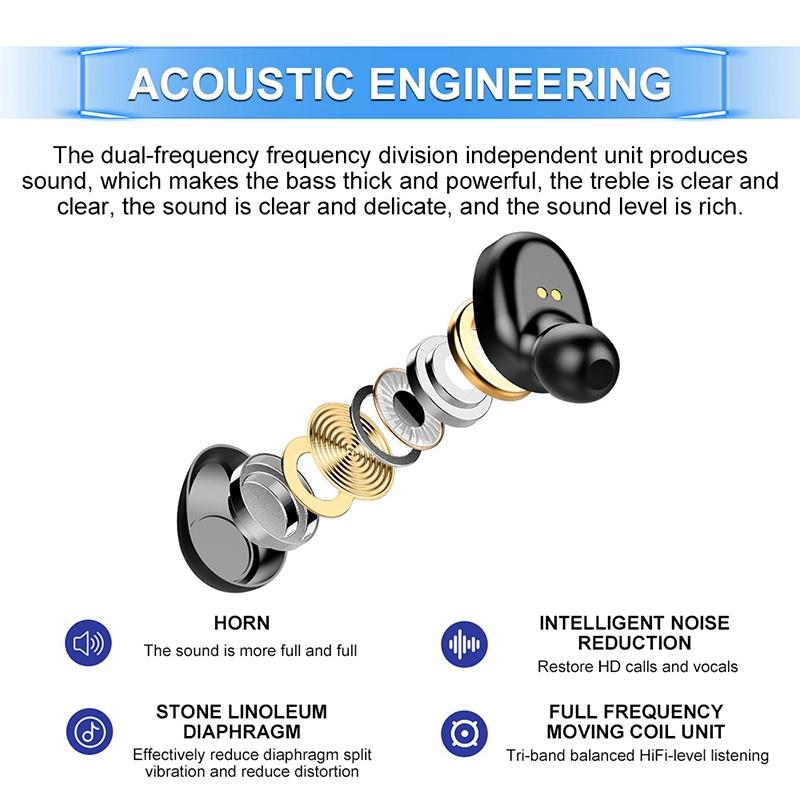 Touch Bluetooth Earphones with Noise Cancelling and Pull-out Charging Box 13
