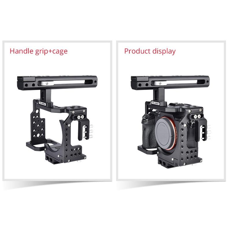 Camera Cage Stabilizer For Video - Black for Sony A7 10
