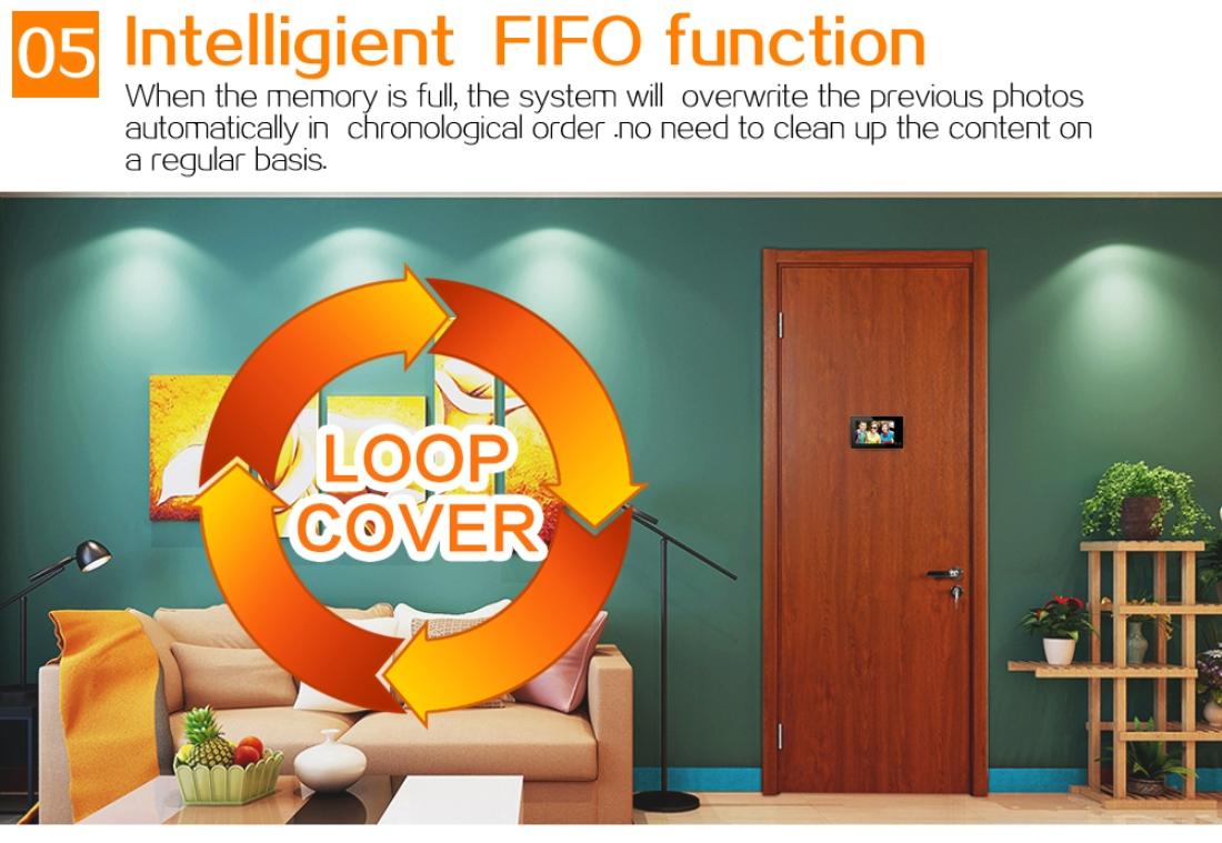 4.3 Security Camera Door Peephole With One-Key Watch - Black 6