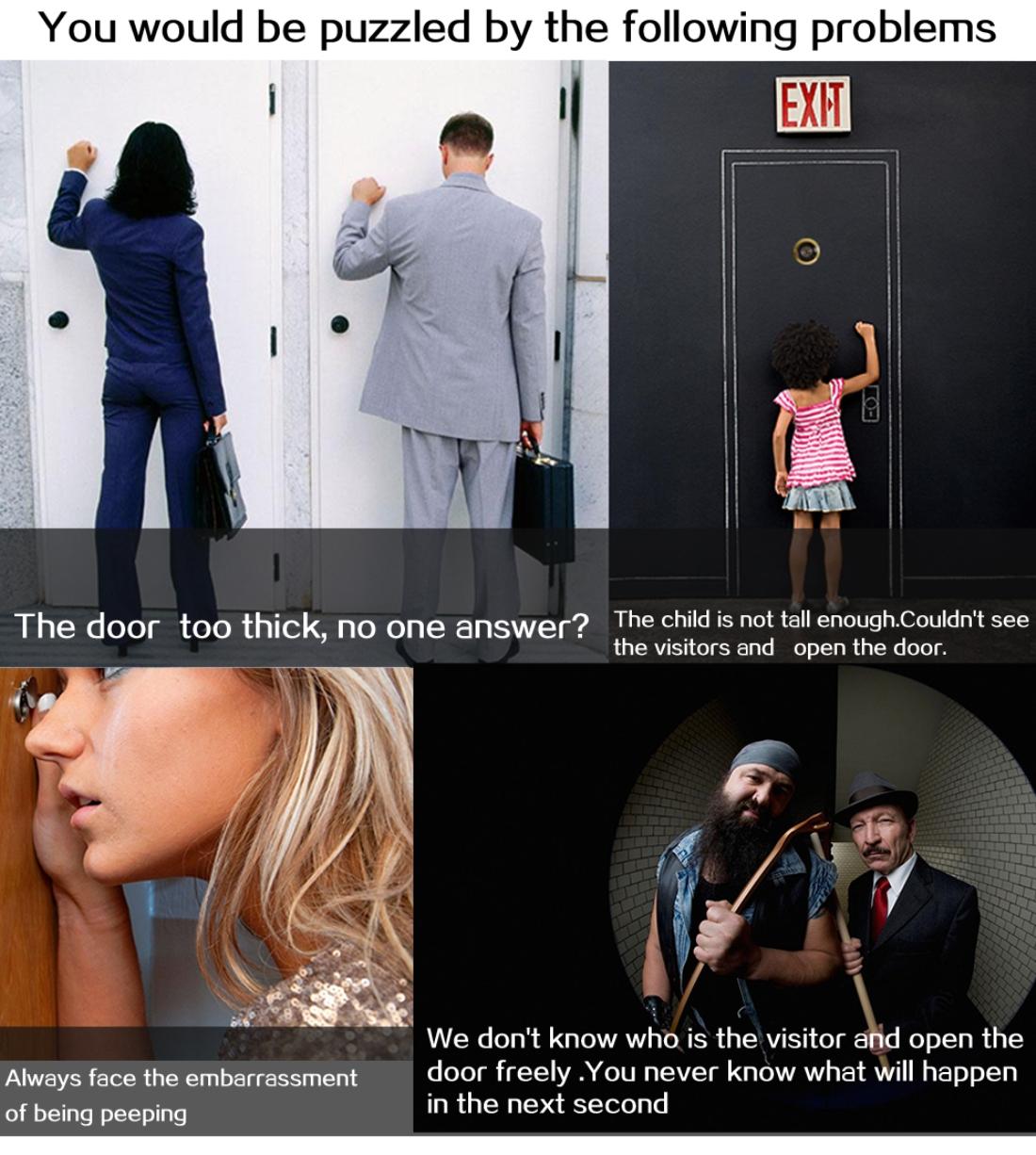 4.3 Security Camera Door Peephole With One-Key Watch - Black 11