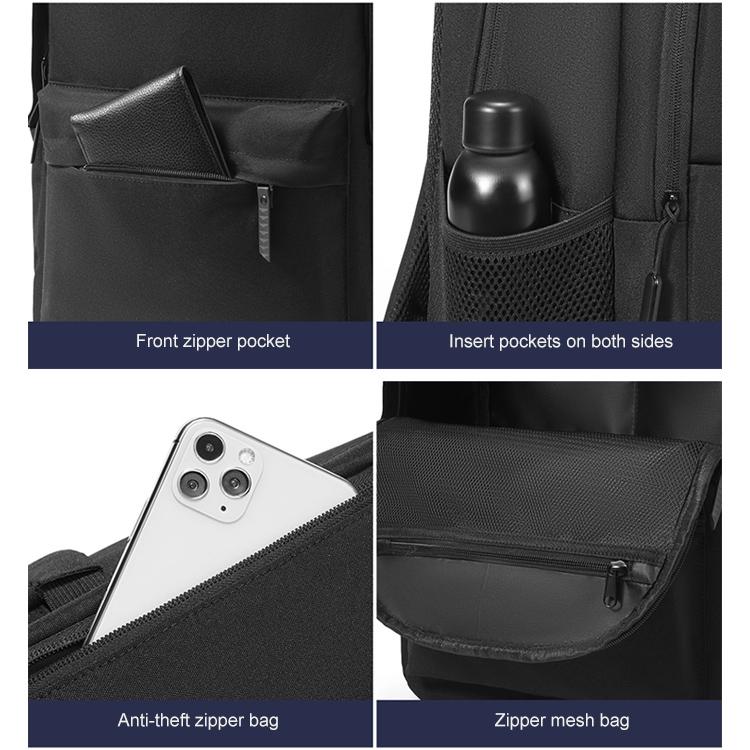 Multifunctional Oxford Laptop Backpack - Cxs-8106 - Black 7