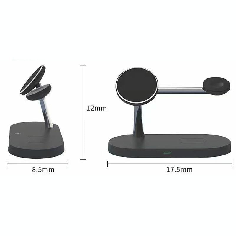 15W 5 In 1 Magnetic Wireless Charger For Iphone 12 & Apple Watch & Airpods - Black 11