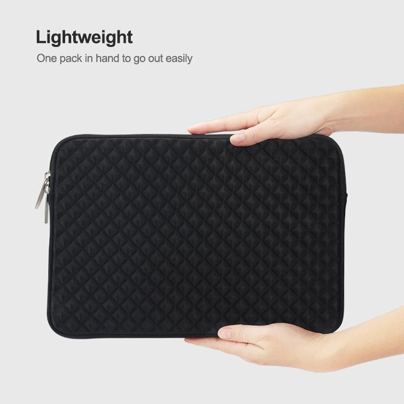 12-13 Inch Diamond Texture Laptop Liner Bag In Black - Lb0146B 3