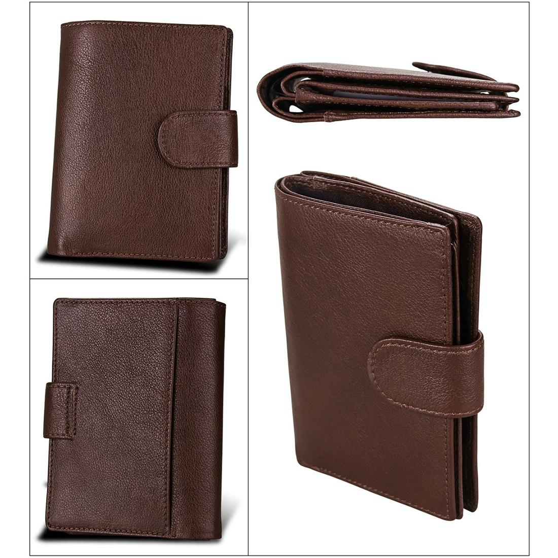 Men Rfid Leather Passport Wallet - Compact & Secure - Black 4