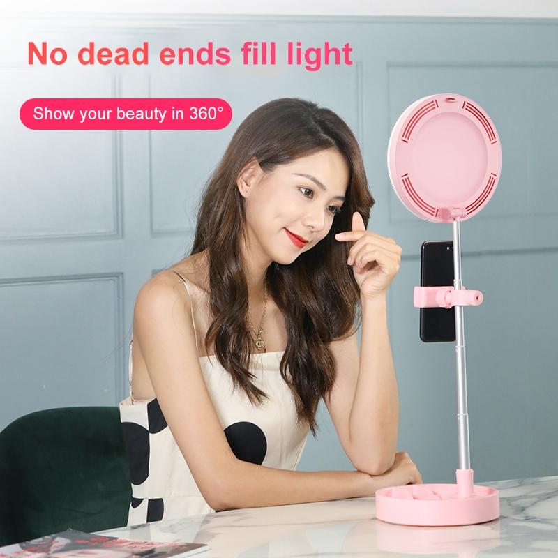 Multi-function Live Broadcast Ring Light with Phone Holder - G6 Black 10