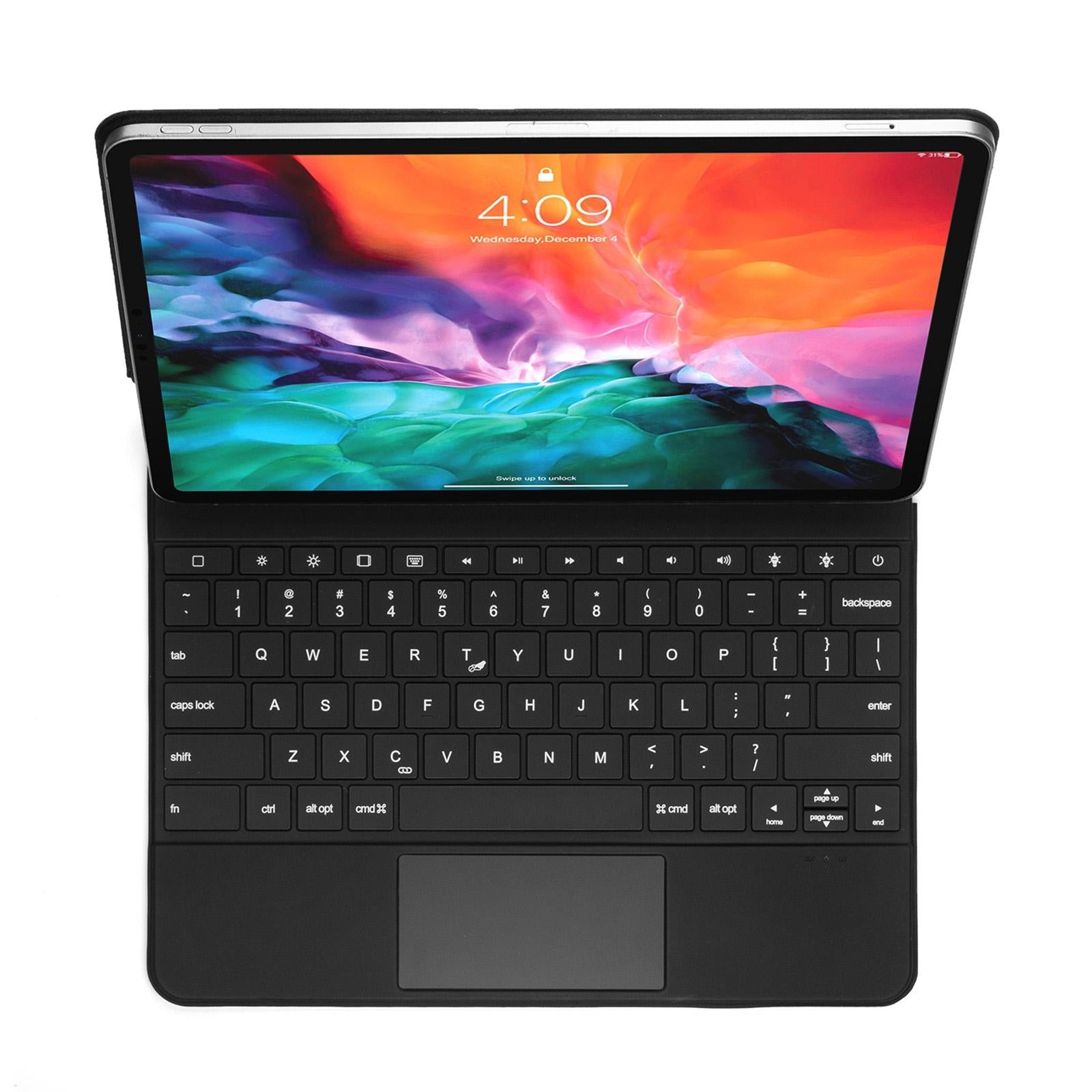 Ultra-Thin Detachable Bluetooth Keyboard Tablet Case For Ipad Pro 12.9 With Touchpad & Backlight - Black 5